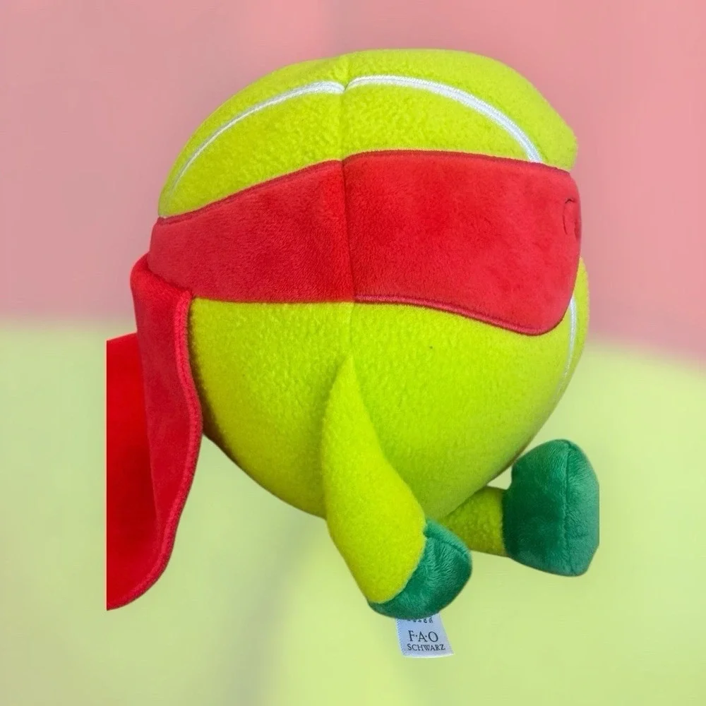 FAO Schwarz Heroes of the Game Tennis Ball Ninja Plush Red Mask NWT‎